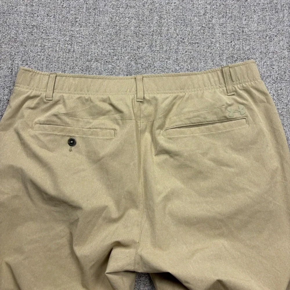 Under Armour Pants Mens 38x32 Performance Golf Tan Straight Fit Stretch